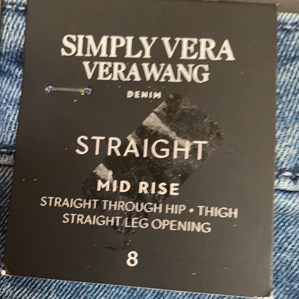 Simply Vera Vera Wang jean straight power stretch jean with side stripe 6 or 14 - Picture 4 of 17